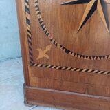Inlaid walnut entryway sideboard