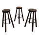 Vintage Spanish leather barstools 'Brutalism'