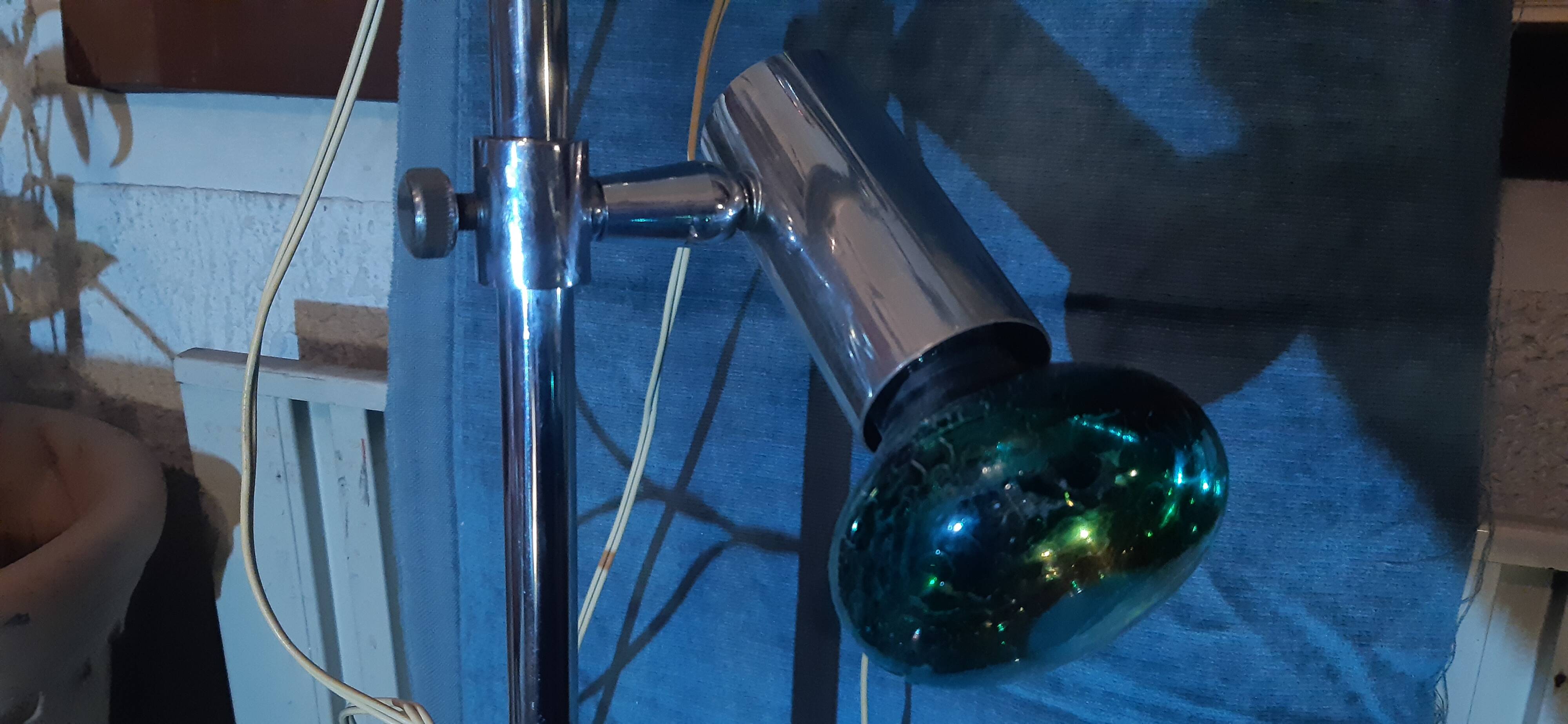 Vintage floor lamp 3 chrome spots France 1970