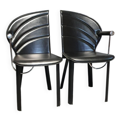 Chaises postmodernes de Naos Italie 1980