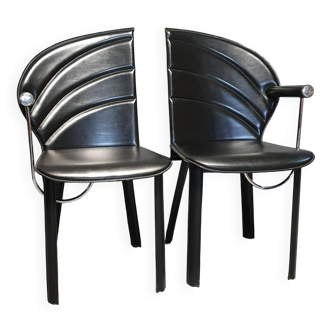 Chaises postmodernes de Naos Italie 1980