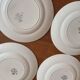 Set of 4 flat plates Longwy model Loridan – Antique earthenware from the late 19th to early 20th century.