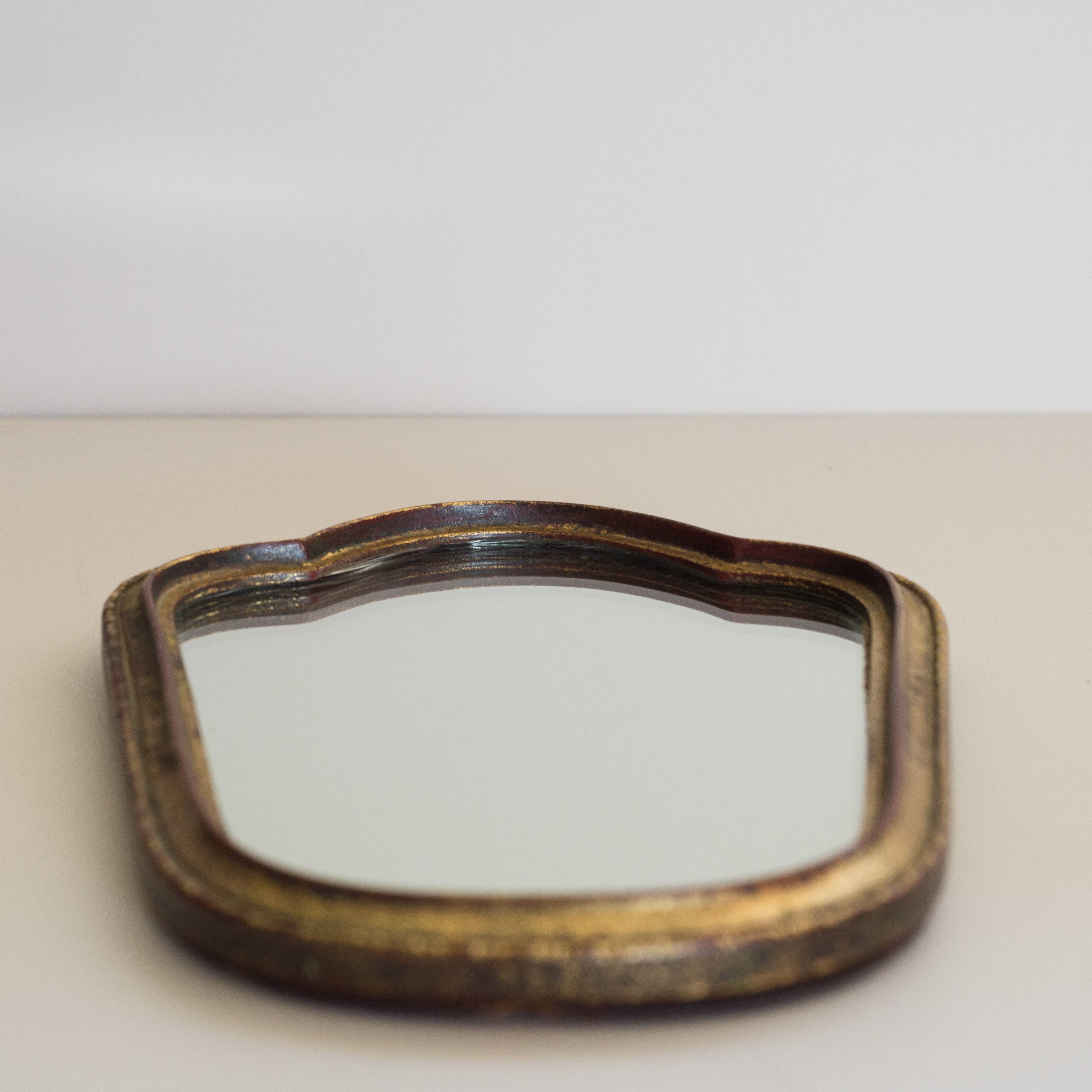 Small gilded wooden mirror