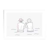 Illustration A4 naiade no. 7/8 brittany bather sea