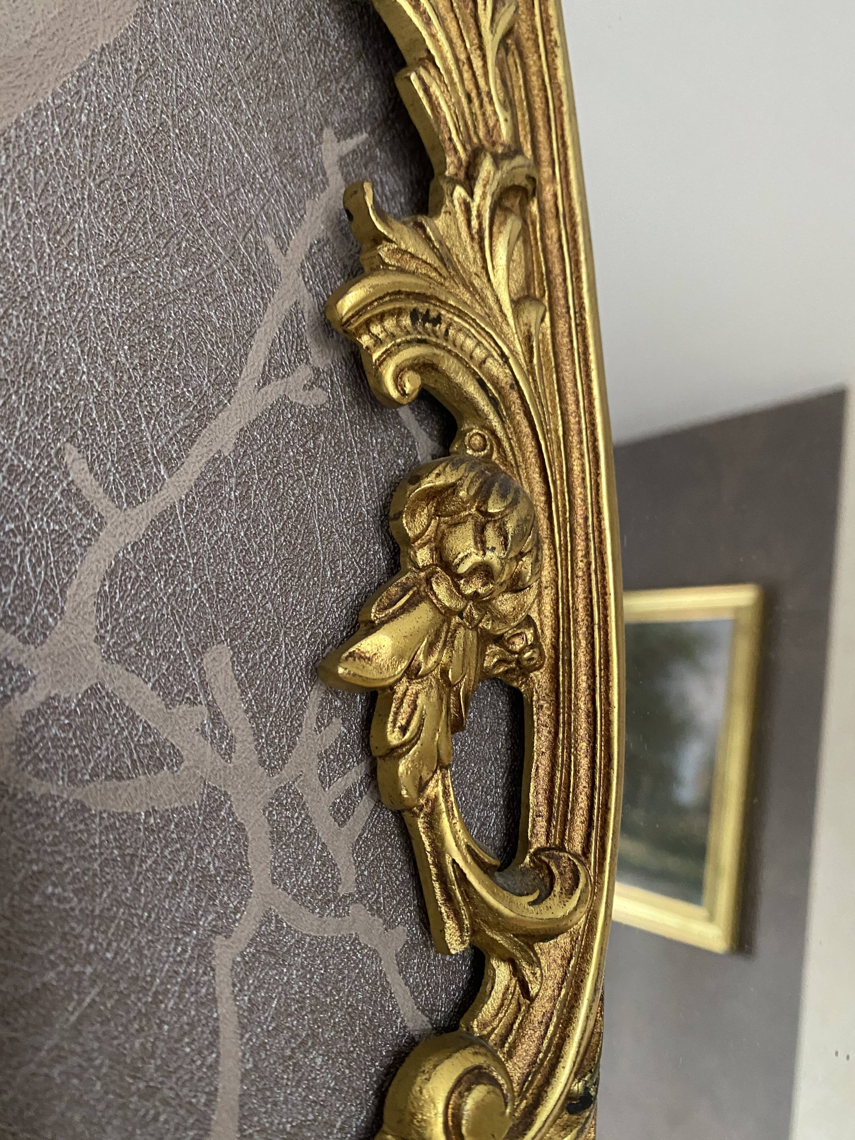 Miroir baroque rocaille en bronze doré