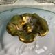 Soup tureen, vegetable dish in fine Limoges porcelain Monograms PJC gold