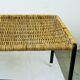 Black steel and wicker side table by Carl Auböck, mid-century.