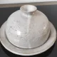 Vintage artisanal ceramic butter dish