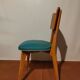 Set of 4 blue skai chairs