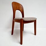 Set of 4 Niels Koefoed chairs cream, 1960s