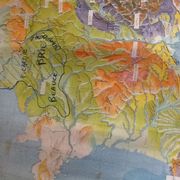 School map n ° 101 France relief and structure bookstore Armand Colin collection Henri Varon