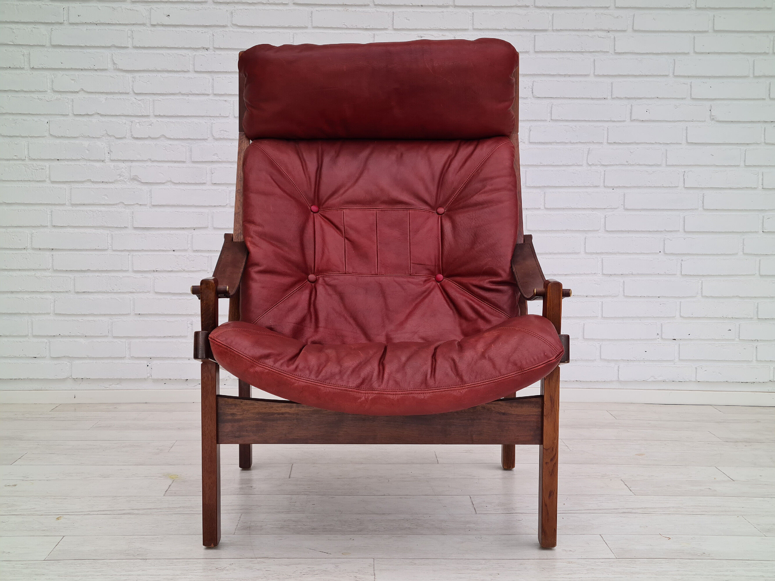 Fauteuil, années 70, teck