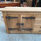 Brutalist solid oak sideboard