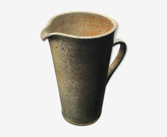 Ancien Pichet Grès Gris Bleu Années 70 Vintage