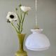 Vintage white opaline lampshade pendant light