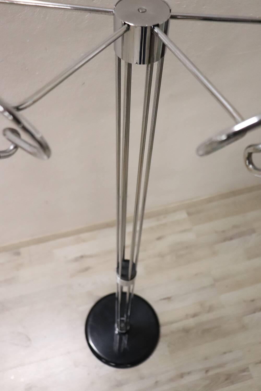 1970s chrome floor coat rack