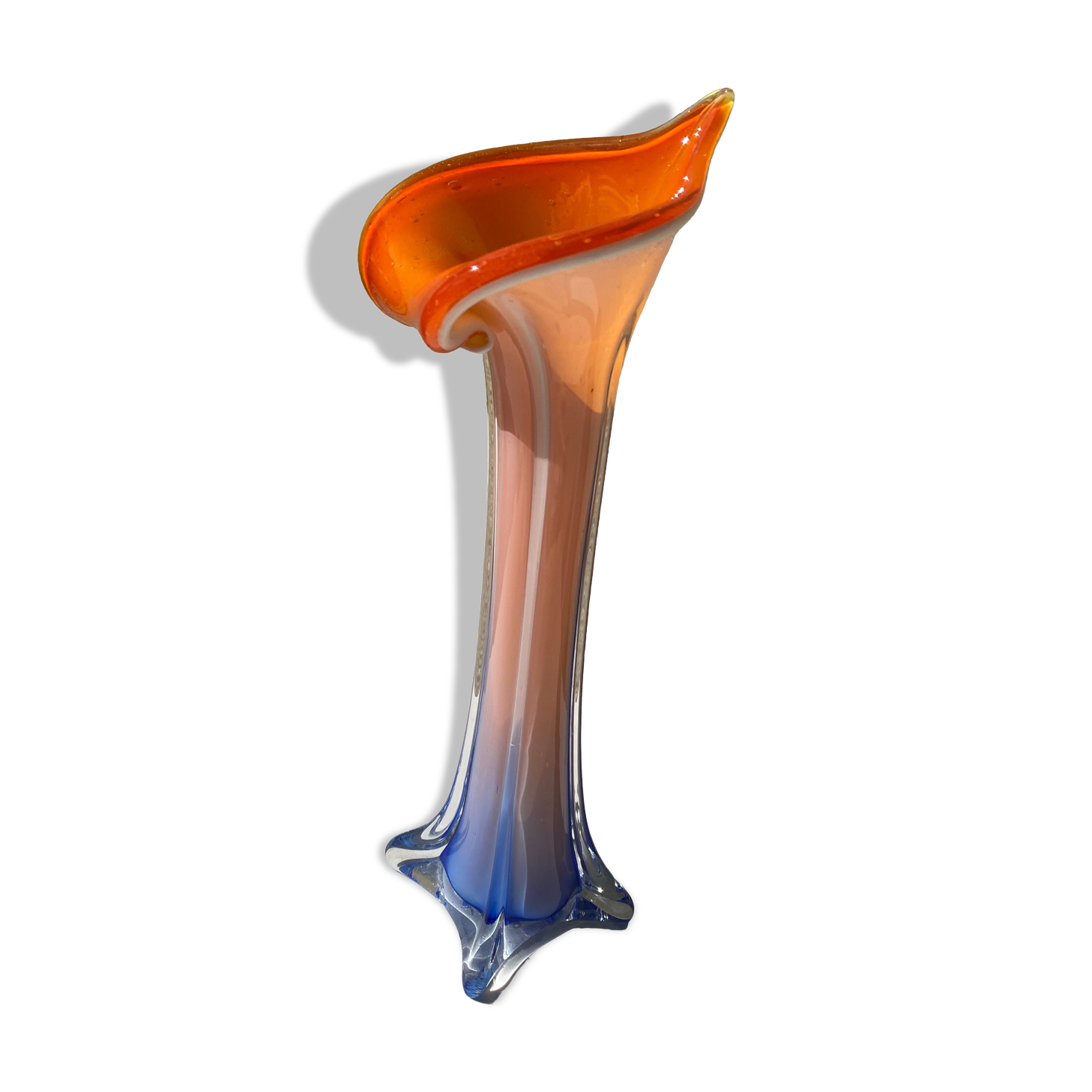 Vintage opalescent callas vase