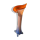 Opalescent calla lily vase vintage