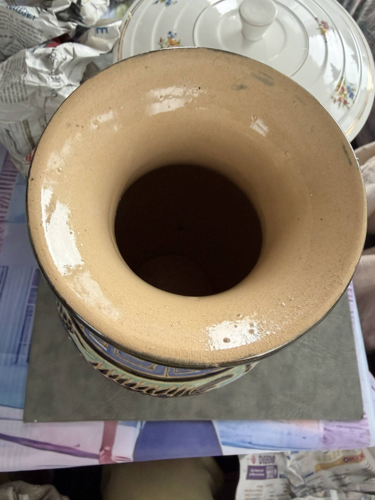Antique vase 1920 ceramic Keramis art deco