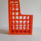 Briefcase magazine holder plastic orange boxer vintage