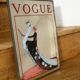 Vintage Vogue advertising mirror - The Peacock Woman