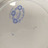 4 Sarreguemines blue flower plates, JARDINIÈRE model