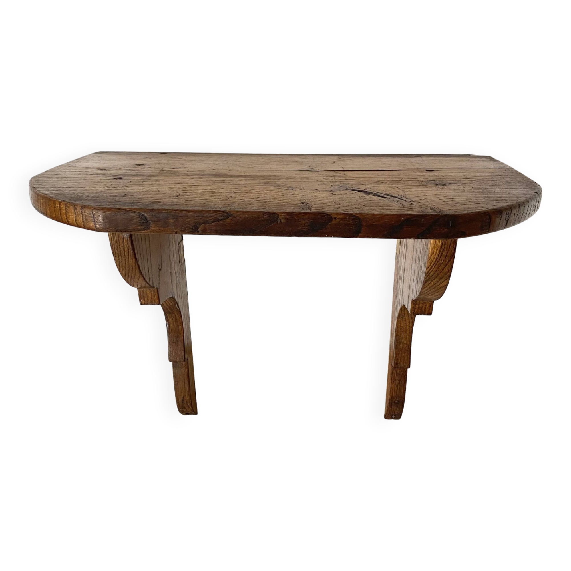 Rustic wooden wall shelf