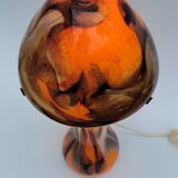 Vintage champion orange Murano glass lamp
