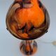 Lampe vintage champion verre de Murano orange