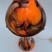 Vintage champion orange Murano glass lamp