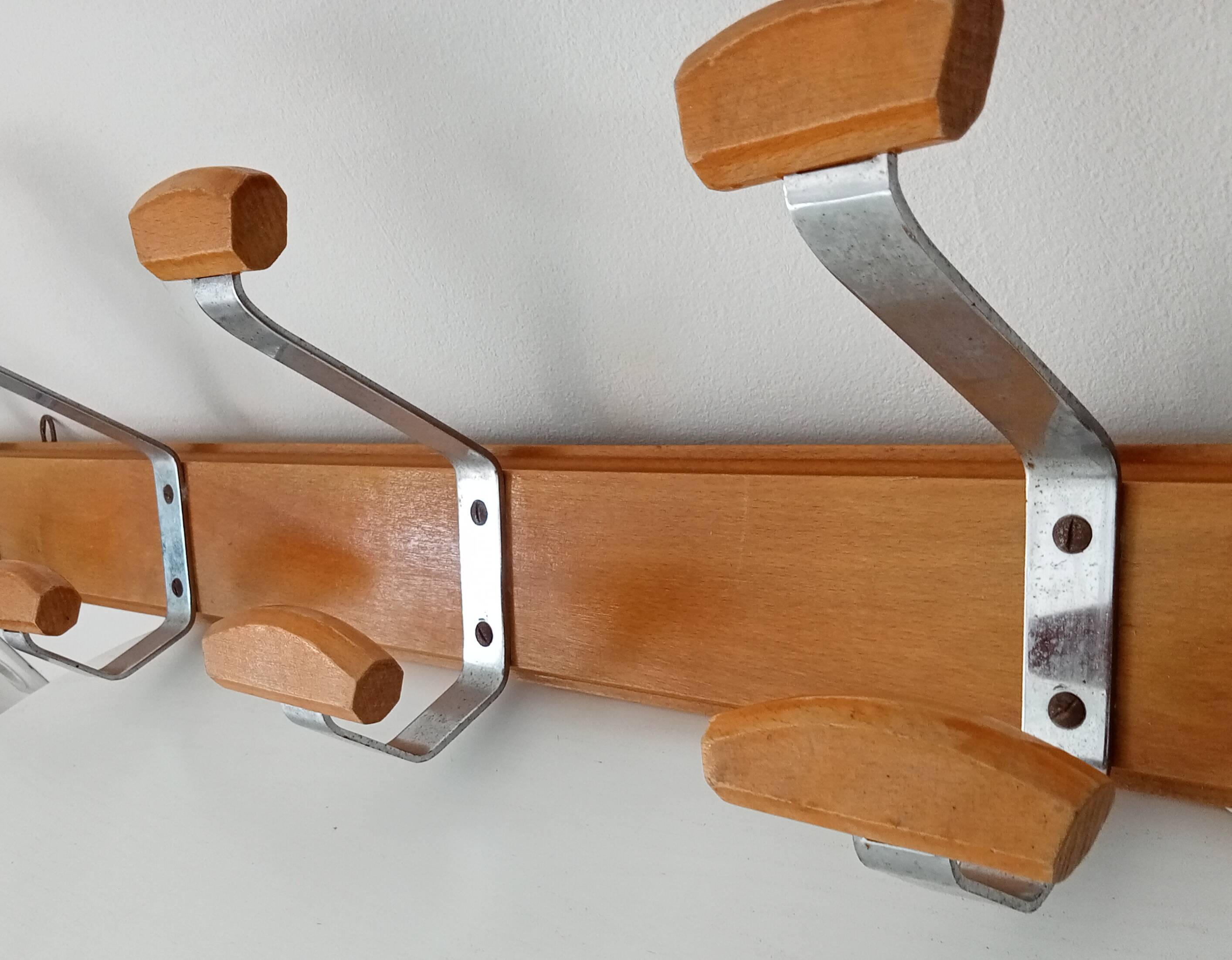 Vintage wall coat rack from the 60s/70s