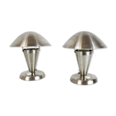 Lampes bauhaus de table chromées, années 1930