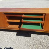 Scandinavian teak row 4 sliding doors - 60s