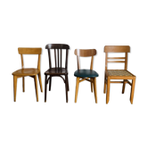 Ensemble de 4 chaises dépareillées