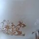'Tulip' lampshade for lighting, transparent decoration on frosted glass.
