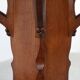 Art Deco oak pedestal with pierced brackets and cross base, Belgium 1920s