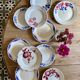 Set of 10 mismatched vintage dessert plates
