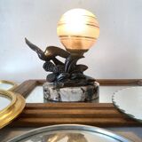 Limousin art deco night light with seagull decoration