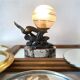 Lampe veilleuse art déco Limousin  à décor de mouettes