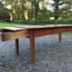 Vintage solid cherry farm table with 2 drawers and 1 bread pull.