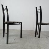 Post modern dining chairs, 1980s set of 4