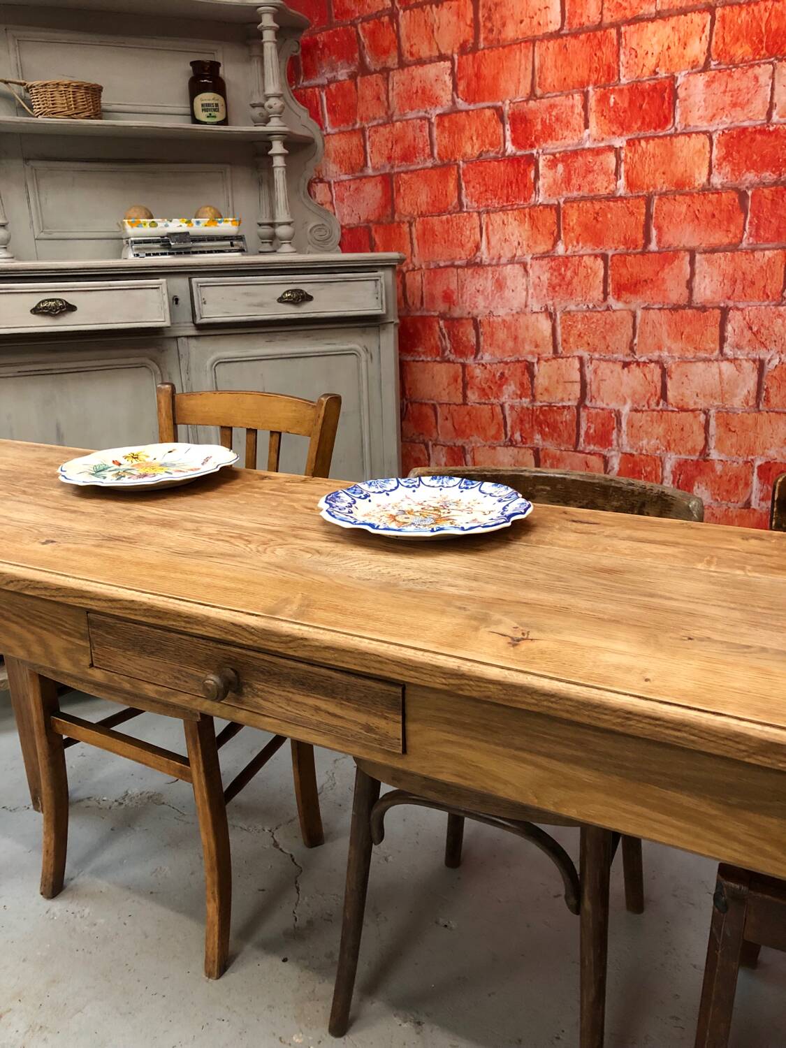 Ancienne table de ferme en chêne