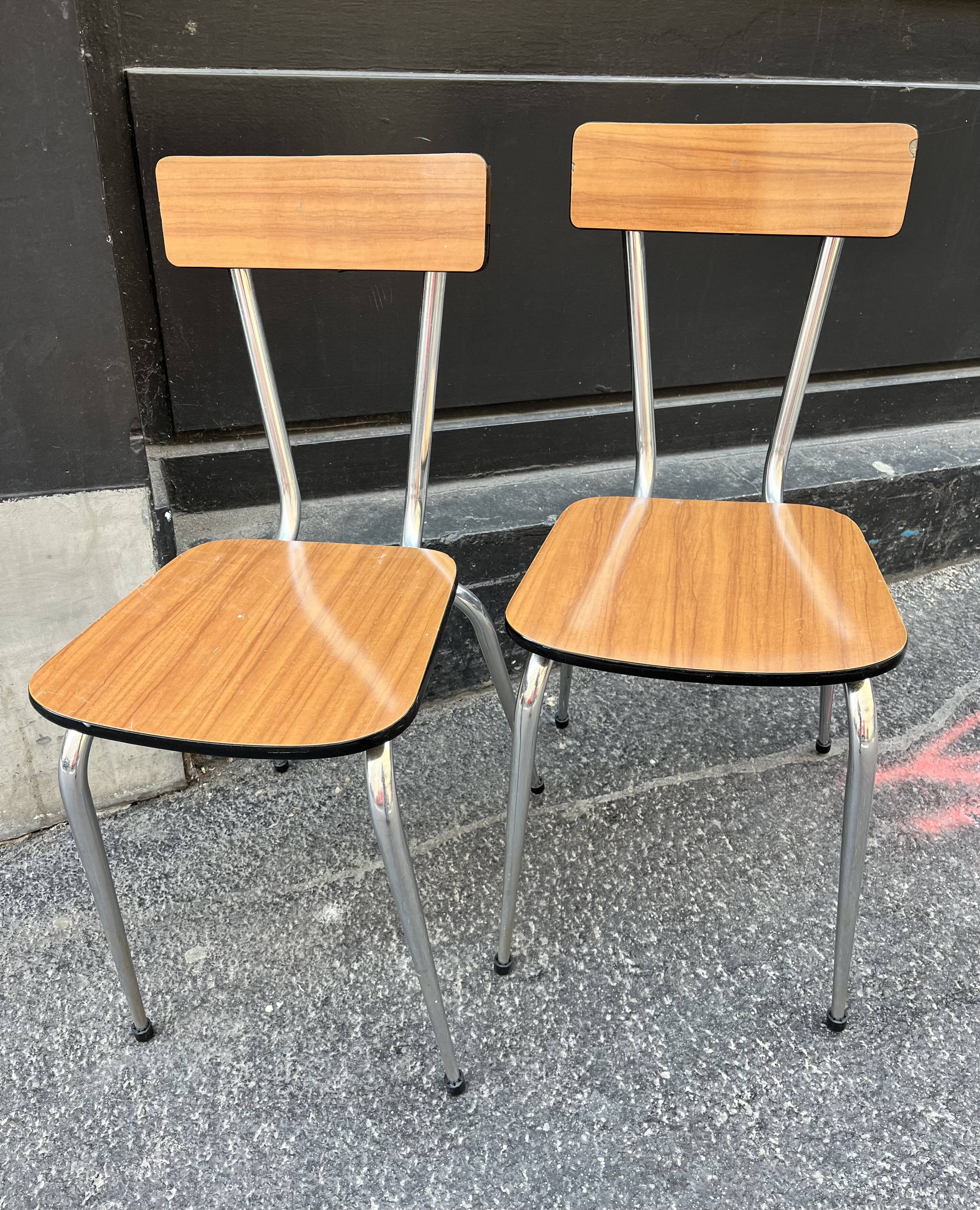 Chaises Formica années 50 Vintage