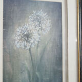 Painting „The White Flower”, Scandinavian design, 1970s