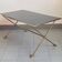 Vintage 1970 coffee table in bronze & glass with goat's foot legs 70s chic