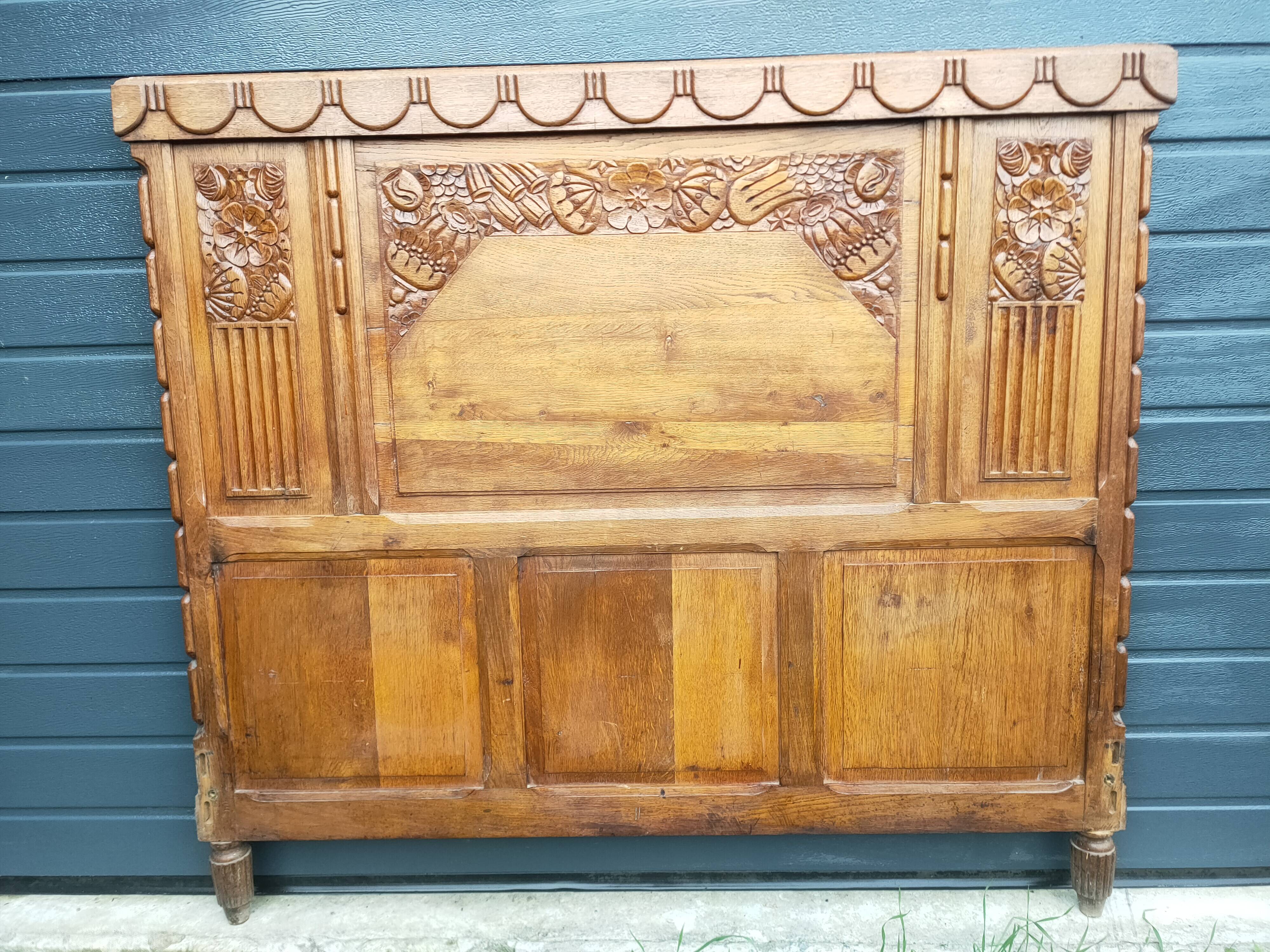 1930s headboard in solid oak