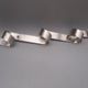 Wall-mounted coat/towel rack in brushed steel - BURKA design - Stockholm
