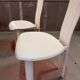 Set of 4 Cattelan Italia white leather chairs from the 1980s, vintage Italian design