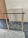 Vintage brass and glass side table