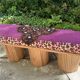 Banc structure bois - Assise Kantha